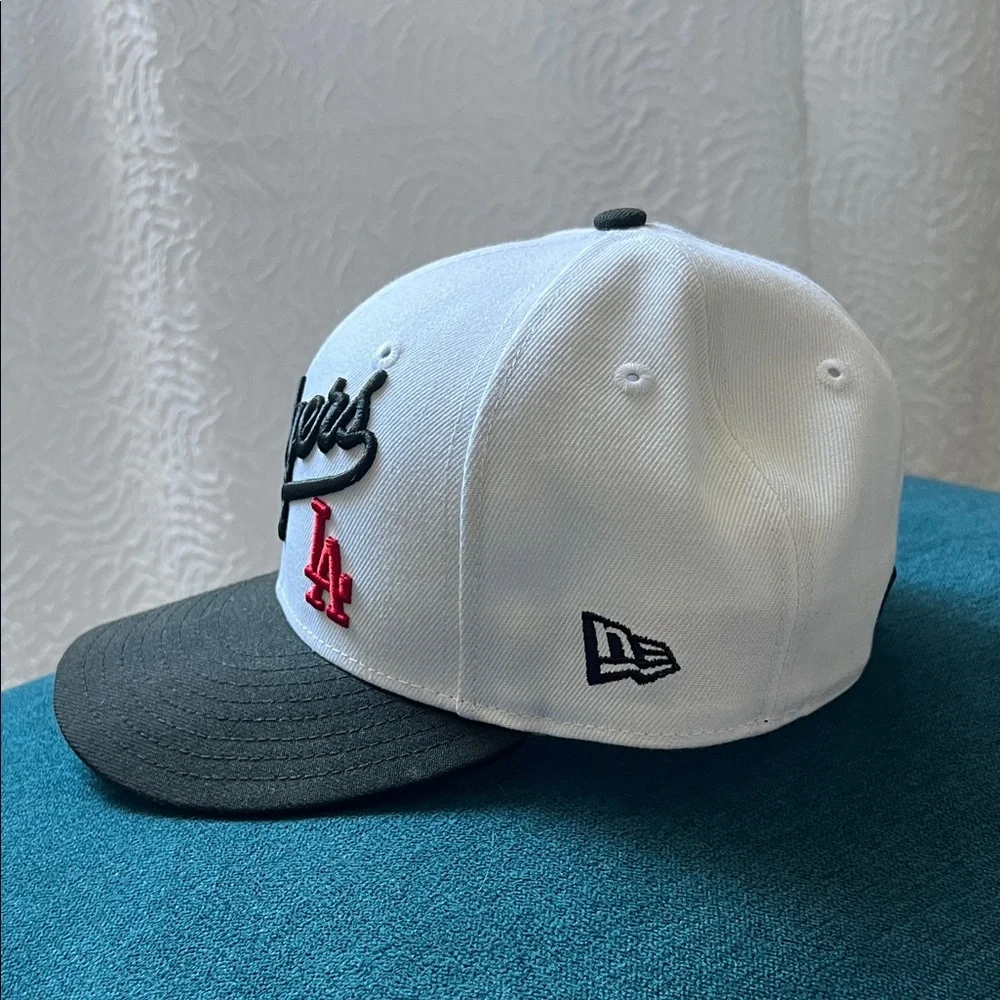 New Era White and Black Dodgers Cap